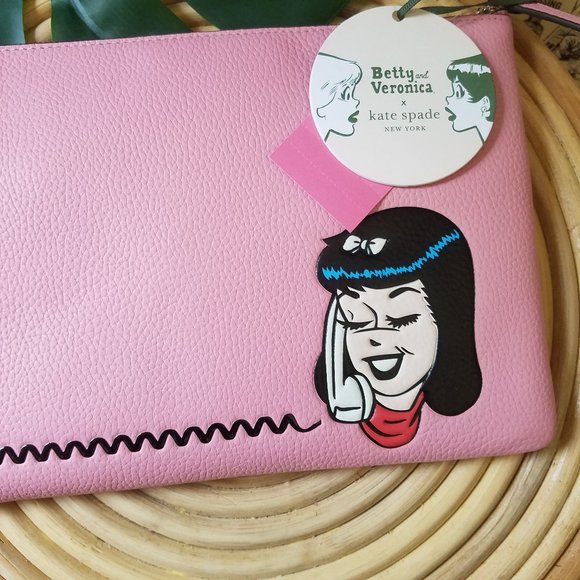 Archie Large zip Comics Pink Pouch Kate Spade - Picture 6 of 11